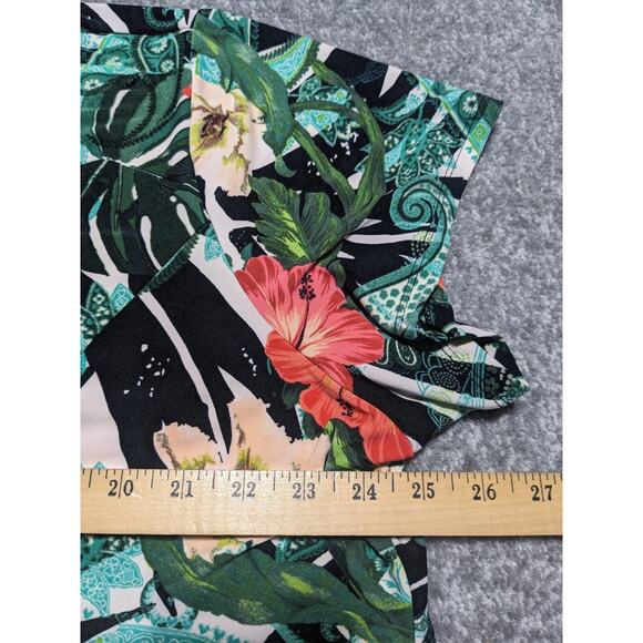 Attitudes by Renee Jersey Knit Top Women Petite 2XP Multicolor Floral V Neck - Picture 13 of 15